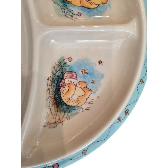 Disney Winnie the Pooh Selandia Divided 3 Section Melamine Kids Plate 8" Round - Picture 7 of 8